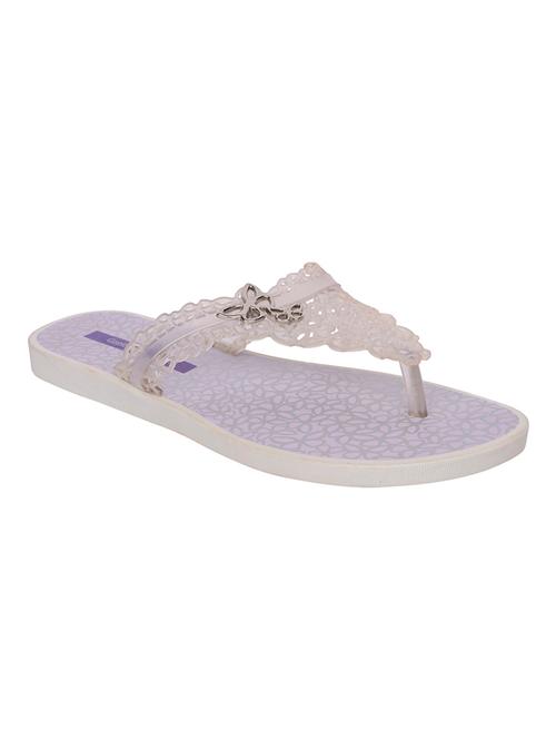 white rubber flip flops - 10234582 - Very Small Image - 1