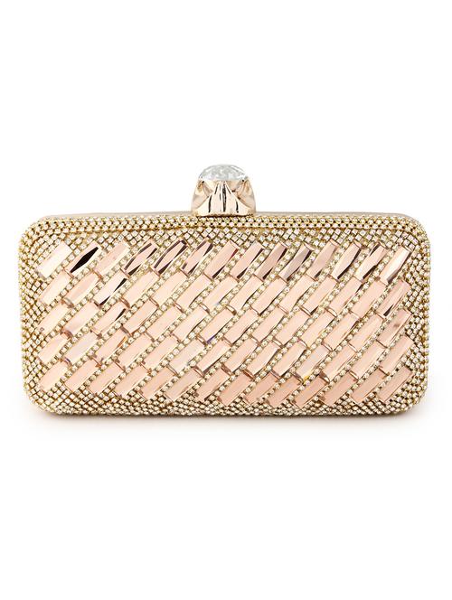 gold suede clutch - 10235849 - Very Small Image - 1