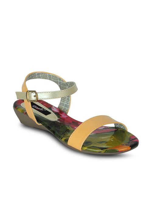 orange leatherette sandals - 10235883 - Very Small Image - 1