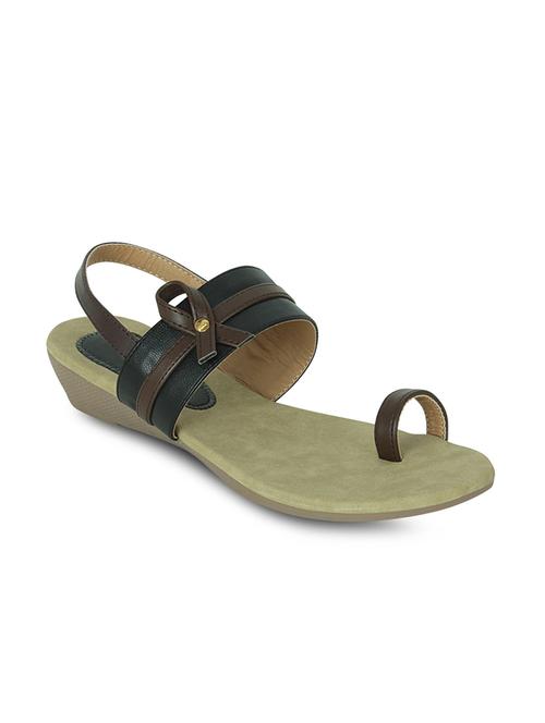 brown leatherette sandal - 10235891 - Very Small Image - 1
