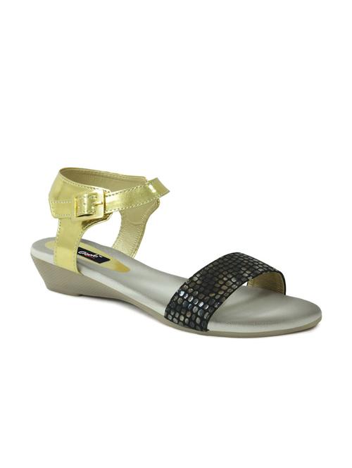 black leatherette sandals - 10235937 - Very Small Image - 1