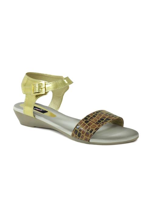 brown leatherette sandals - 10235939 - Very Small Image - 1