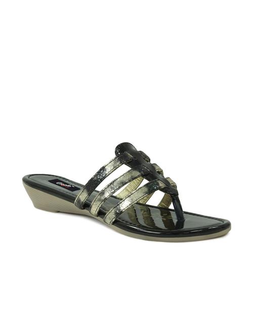 black leatherette sandals - 10235945 - Very Small Image - 1