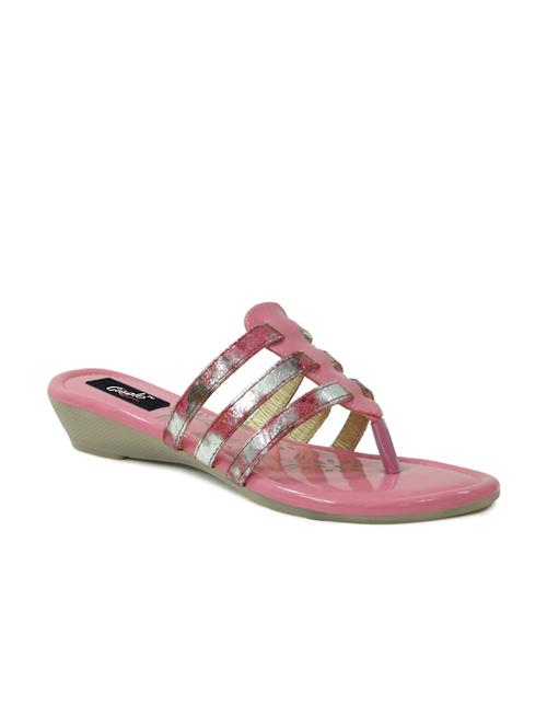 pink leatherette sandals - 10235948 - Very Small Image - 1