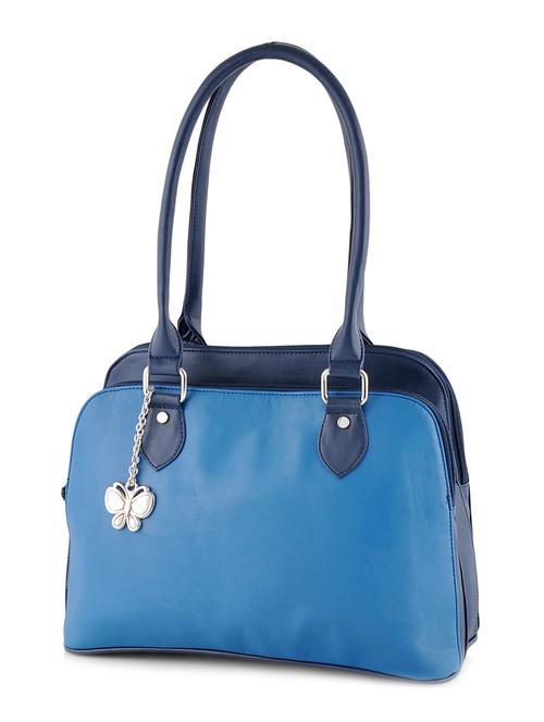 blue leatherette regular handbag - 10237219 - Very Small Image - 1