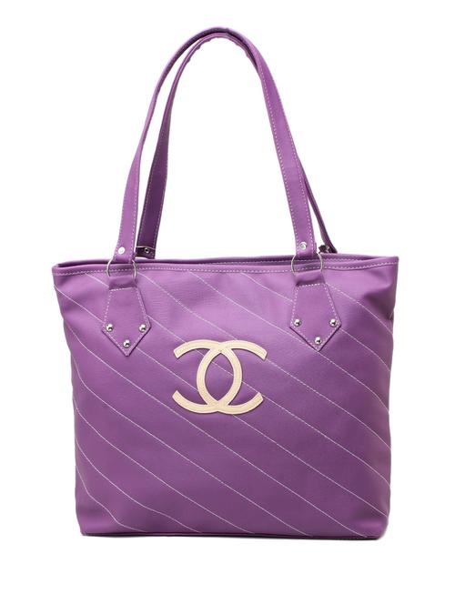 purple leatherette handbag - 10238258 - Very Small Image - 1