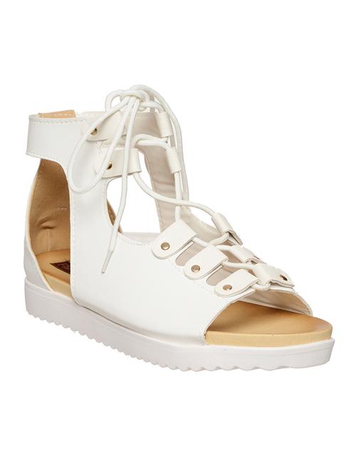 white leatherette sandals - 10241707 - Very Small Image - 1