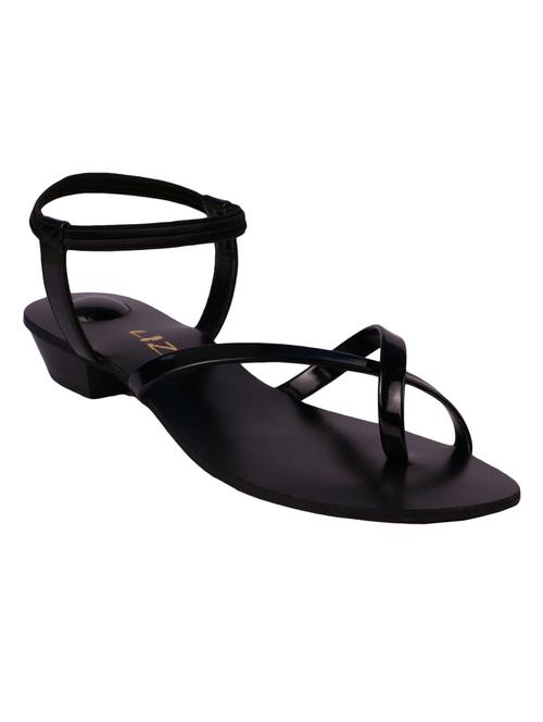 black leatherette sandal - 10242122 - Very Small Image - 1