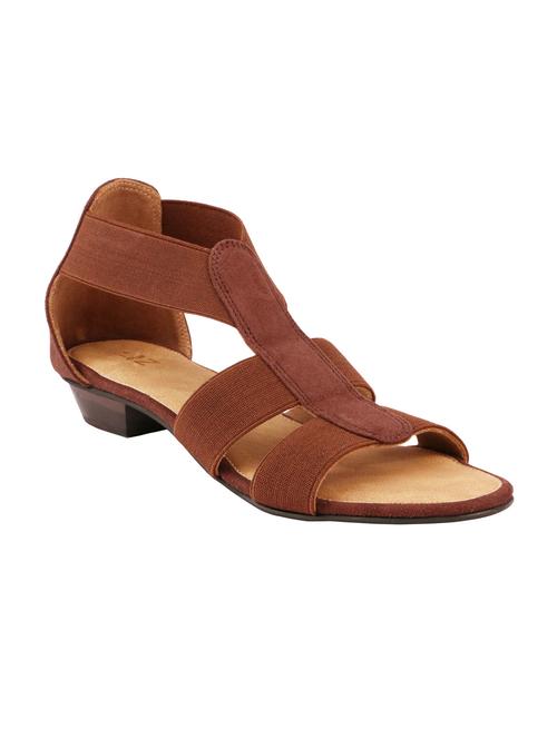 brown leatherette sandal - 10242315 - Very Small Image - 1