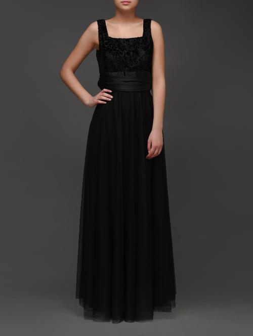Solid Black Maxi Dress - 1025118 - Very Small Image - 1