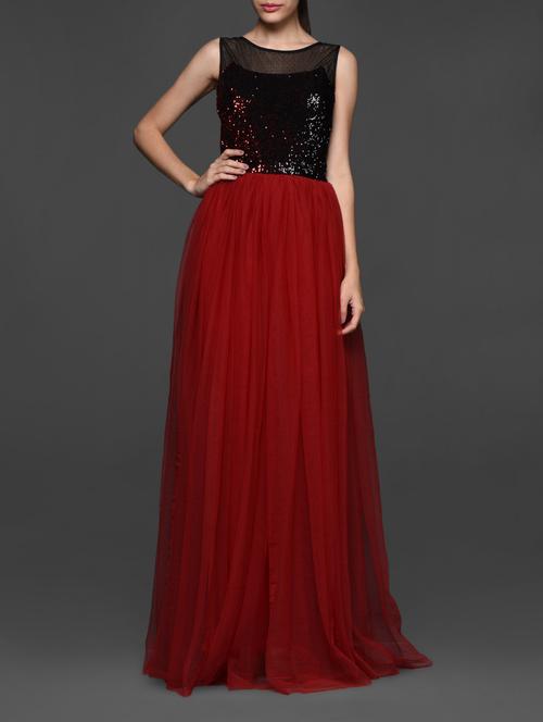Red Bodice Sequined Ball Gown - 1025138 - Very Small Image - 1