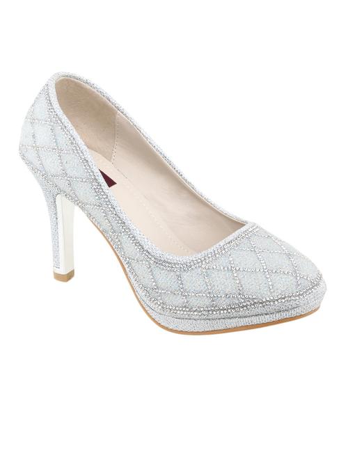 silver leatherette pumps - 10257658 - Very Small Image - 1