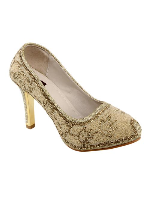gold leatherette pumps - 10257660 - Very Small Image - 1