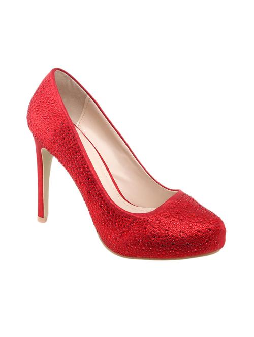 red leatherette pumps - 10257664 - Very Small Image - 1