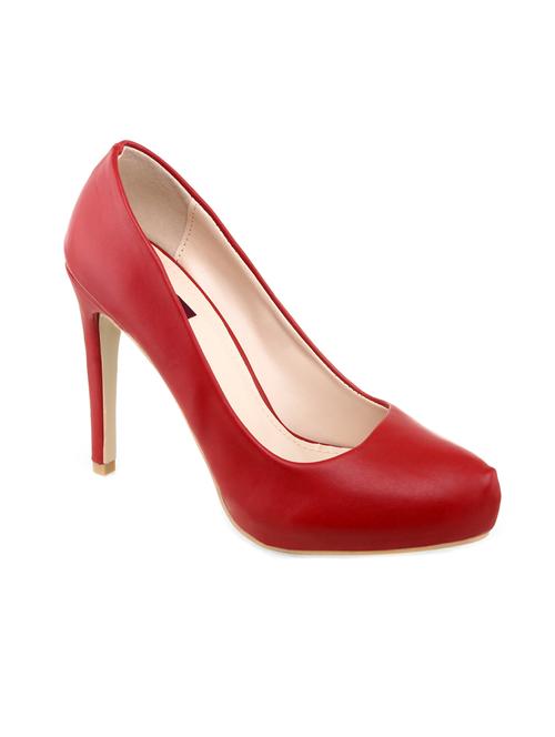 red leatherette pumps - 10257666 - Very Small Image - 1