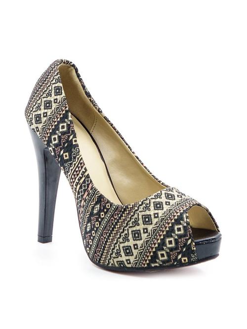 black fabric slip on sandal - 10260117 - Very Small Image - 1