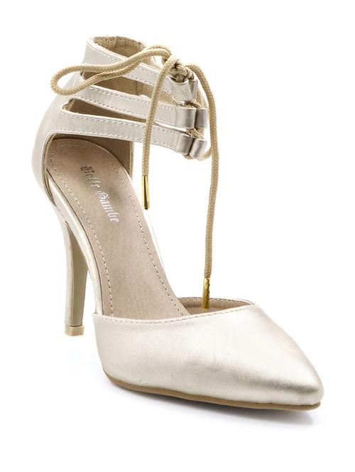 gold ankle strap sandal - 10260162 - Very Small Image - 1