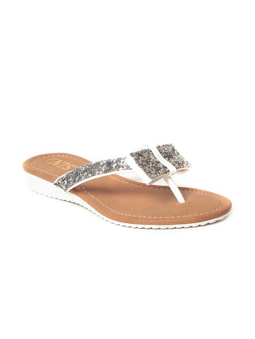 white faux leather sandal - 10264925 - Very Small Image - 1
