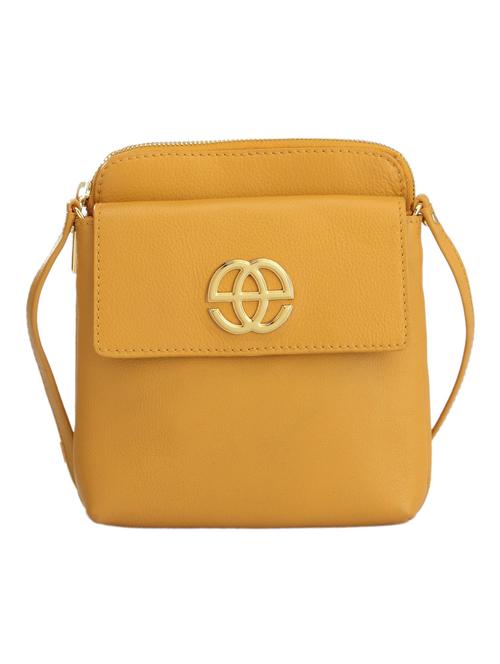 mustard square leather sling bag - 10269084 - Very Small Image - 1
