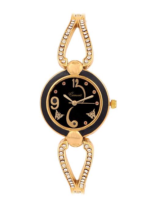 black dial golden wrist watch - 1027263 - Very Small Image - 1