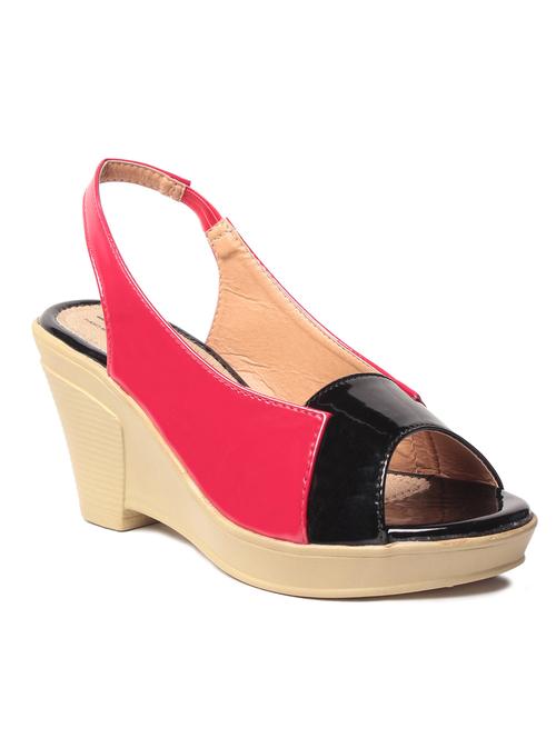 black leatherette wedge - 10277330 - Very Small Image - 1