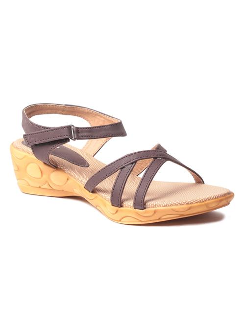 br0wn leatherette wedges - 10277346 - Very Small Image - 1