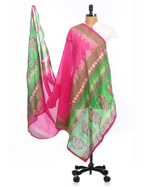 ethnic printed art silk dupatta - 1027829 - Very Small Image - 1