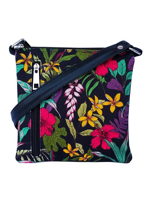 multi colored pu printed sling bag - 10290797 - Very Small Image - 1