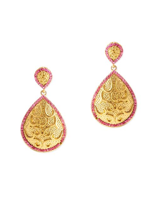 red ethnic copper with beads earring - 1029229 - Very Small Image - 1