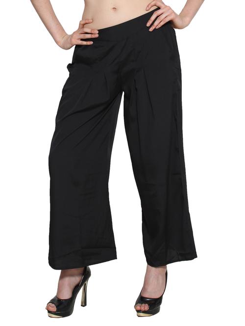 black cotton palazzos - 10294954 - Very Small Image - 1