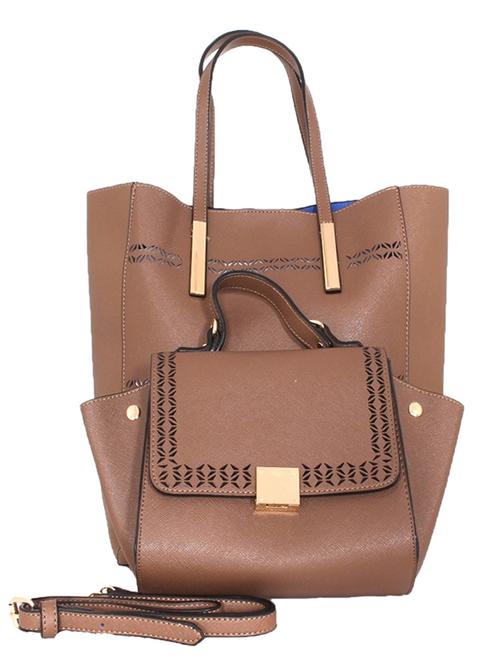 brown leatherette handbag - 10295171 - Very Small Image - 1