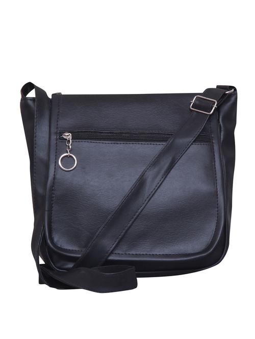 black leatherette sling bag - 10300734 - Very Small Image - 1