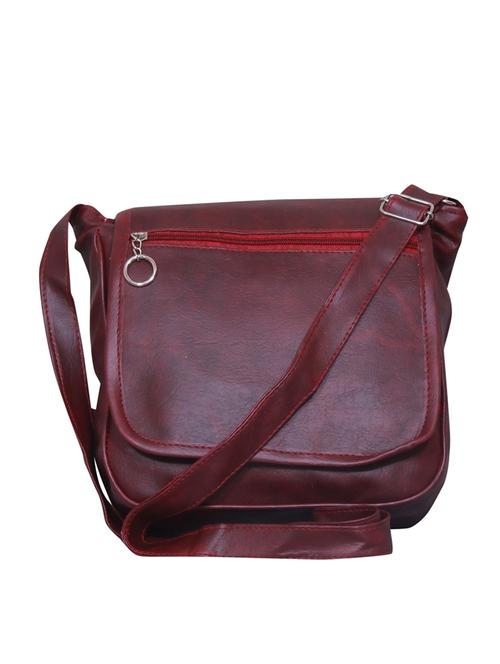 brown leatherette sling bag - 10300739 - Very Small Image - 1