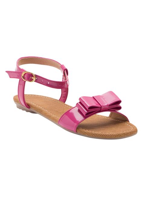 pink leatherette sandals - 10300983 - Very Small Image - 1