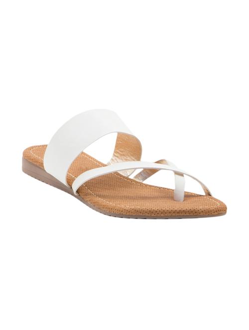 white leatherette sandals - 10301001 - Very Small Image - 1