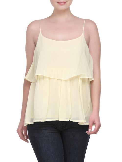 layered yellow camisole neck top - 1030112 - Very Small Image - 1