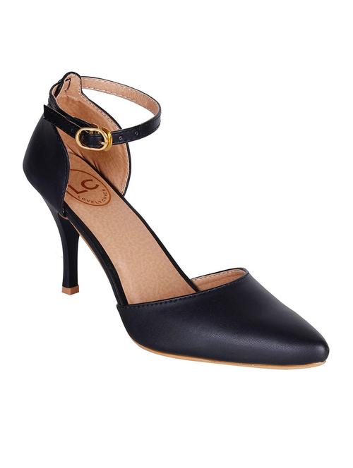 black leatherette sandal - 10301777 - Very Small Image - 1