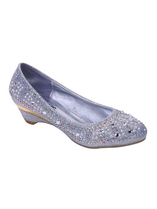 silver leatherette pumps - 10305997 - Very Small Image - 1