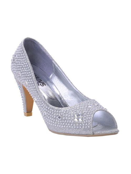 silver leatherette sandals - 10306008 - Very Small Image - 1