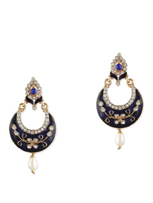 blue metal alloy earring - 10308067 - Very Small Image - 1