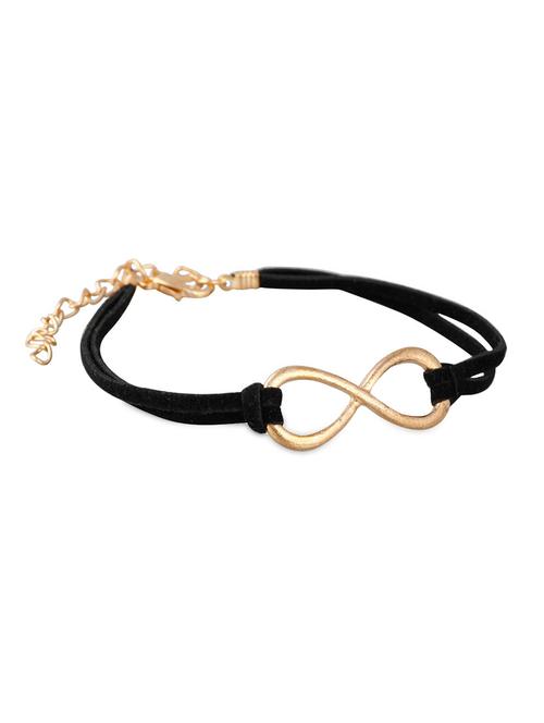 black leatherette bracelet - 10308084 - Very Small Image - 1