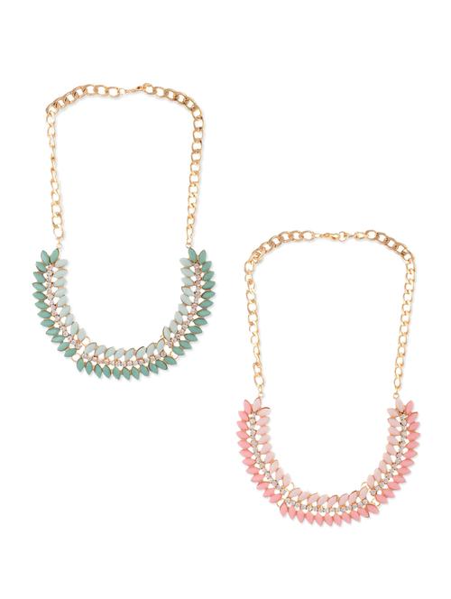 multi colour metal alloy necklace - 10308339 - Very Small Image - 1