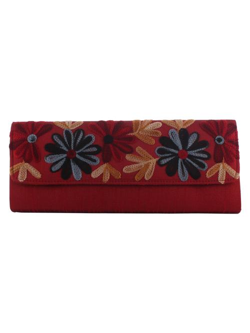 red silk clutch - 10314408 - Very Small Image - 1