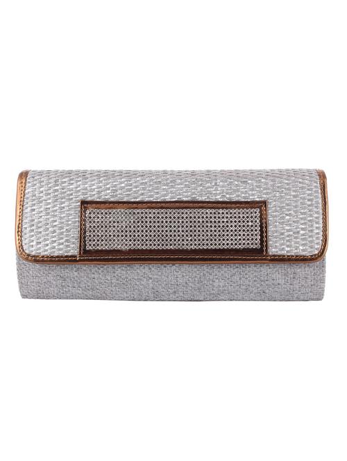 grey jute clutch - 10314418 - Very Small Image - 1
