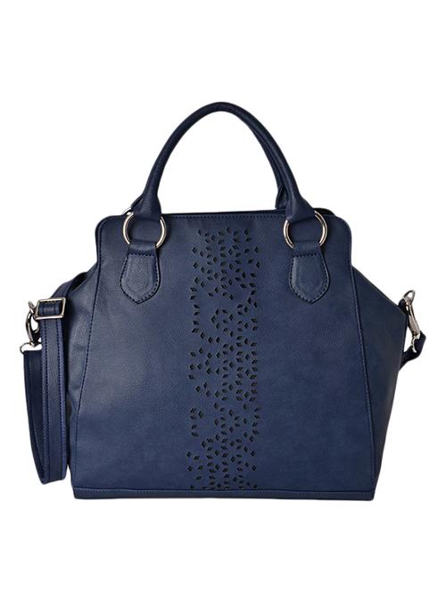 blue leatherette handbag - 10319514 - Very Small Image - 1