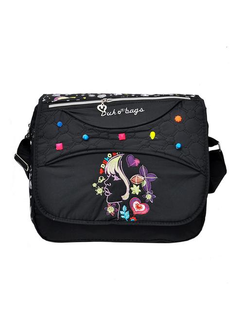 black polyester sling bag - 10319698 - Very Small Image - 1