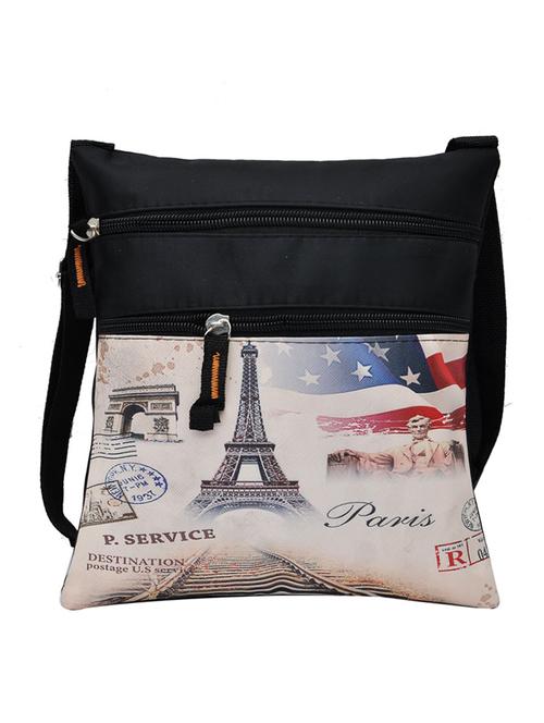 black polyester sling bag - 10319703 - Very Small Image - 1