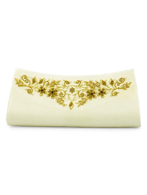 white silk clutch - 10319954 - Very Small Image - 1