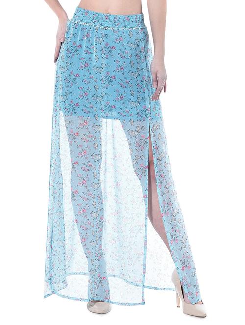 turquoise polyester skirts - 10327159 - Very Small Image - 1