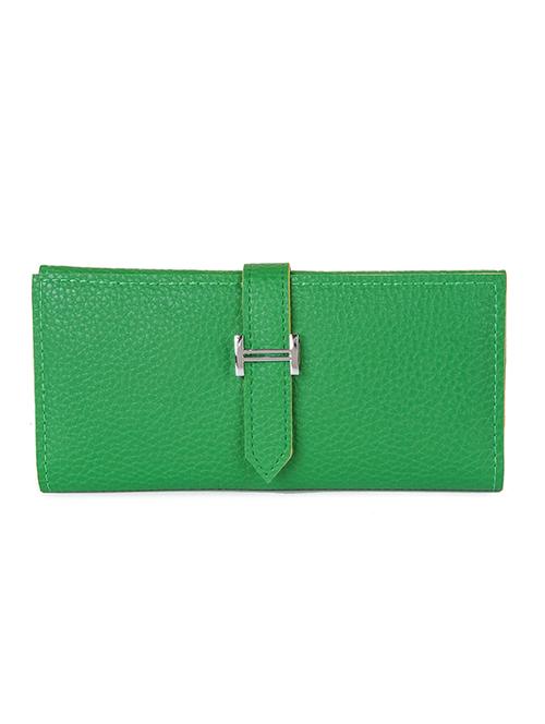 green leatherette clutch - 10346323 - Very Small Image - 1